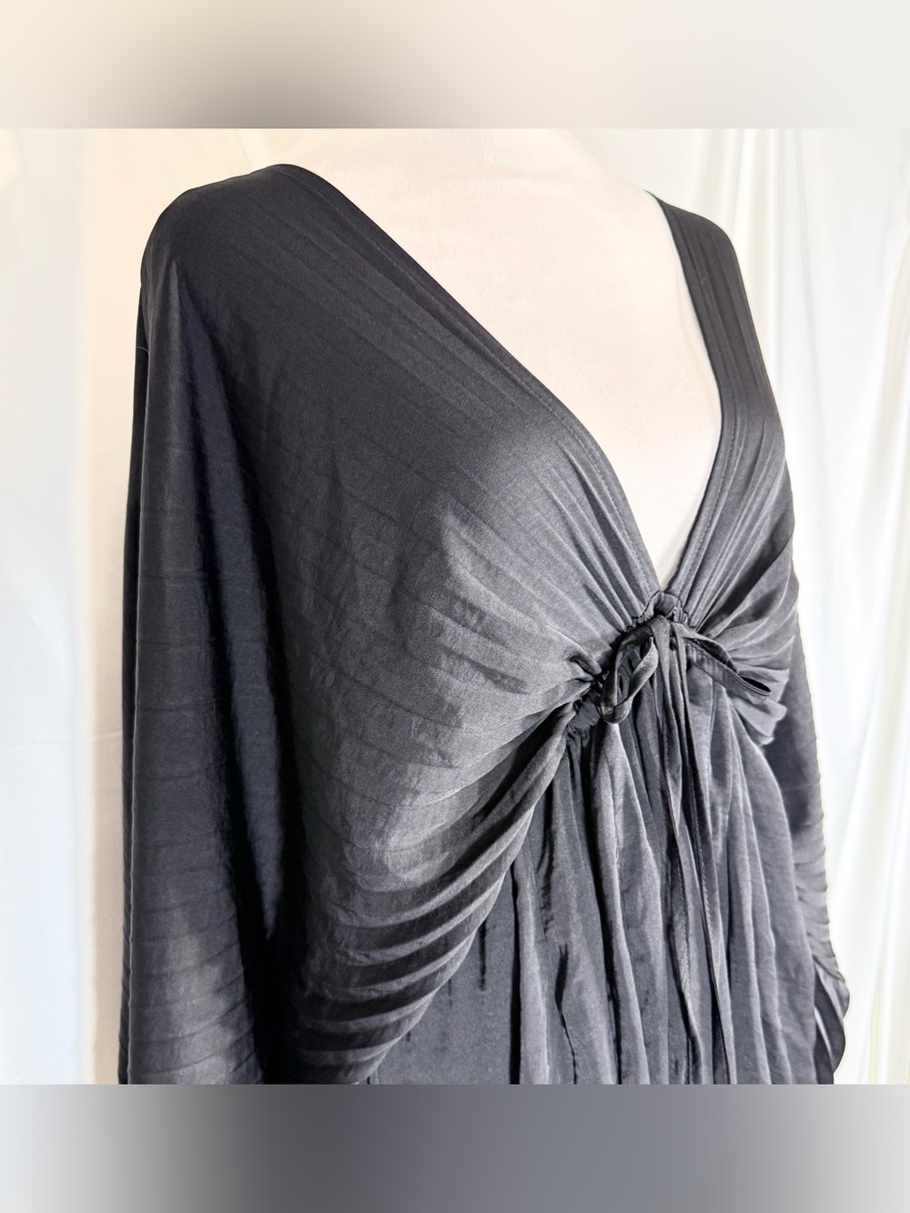 NWT Free People Kimono-Inspired Mini Dress With Drawstring Waist Size Medium - Picture 5 of 15